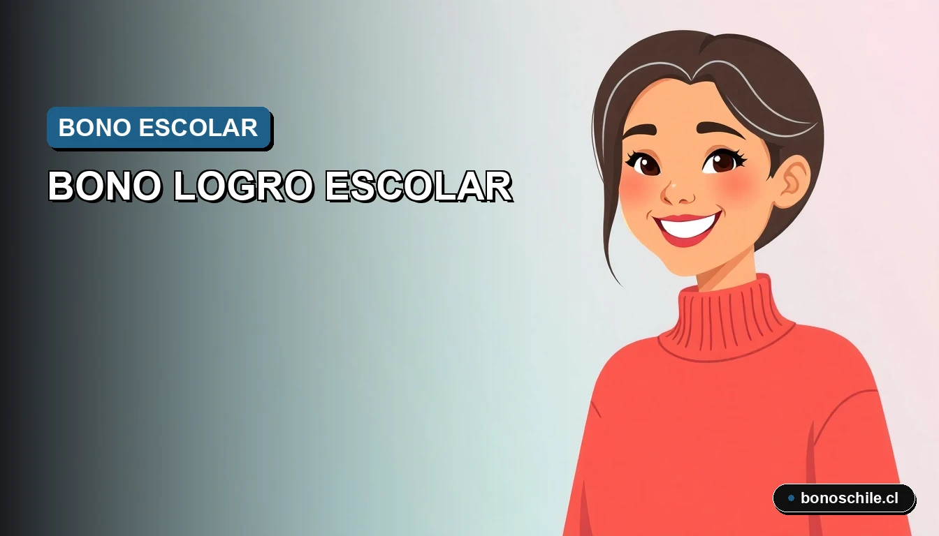 Ilustración vectorial plana premium sobre la consulta y fechas del pago del Bono Logro Escolar 2026 en Chile.