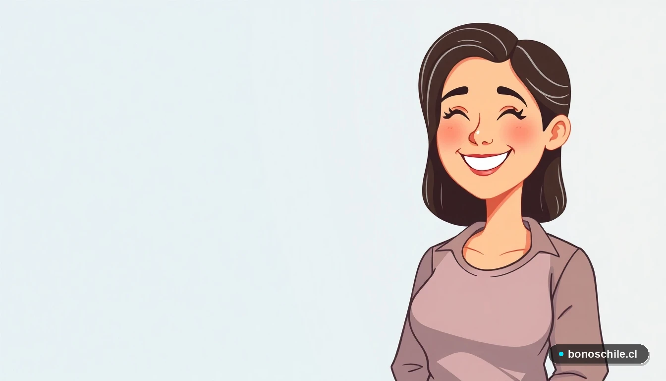 Mujer chilena sonriendo con alivio al gestionar su Bono Protección