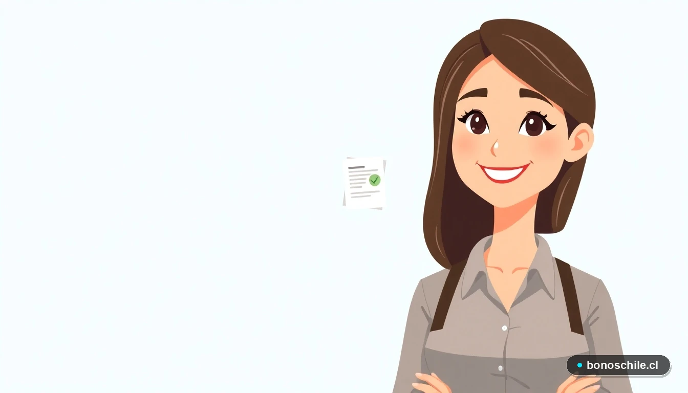 Mujer chilena con expresión esperanzada, representando el proceso de reclamo de un bono estatal.